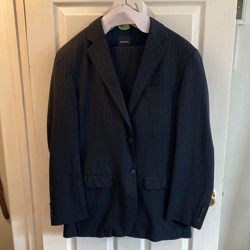 3 piece pinstripe Nautica suit
